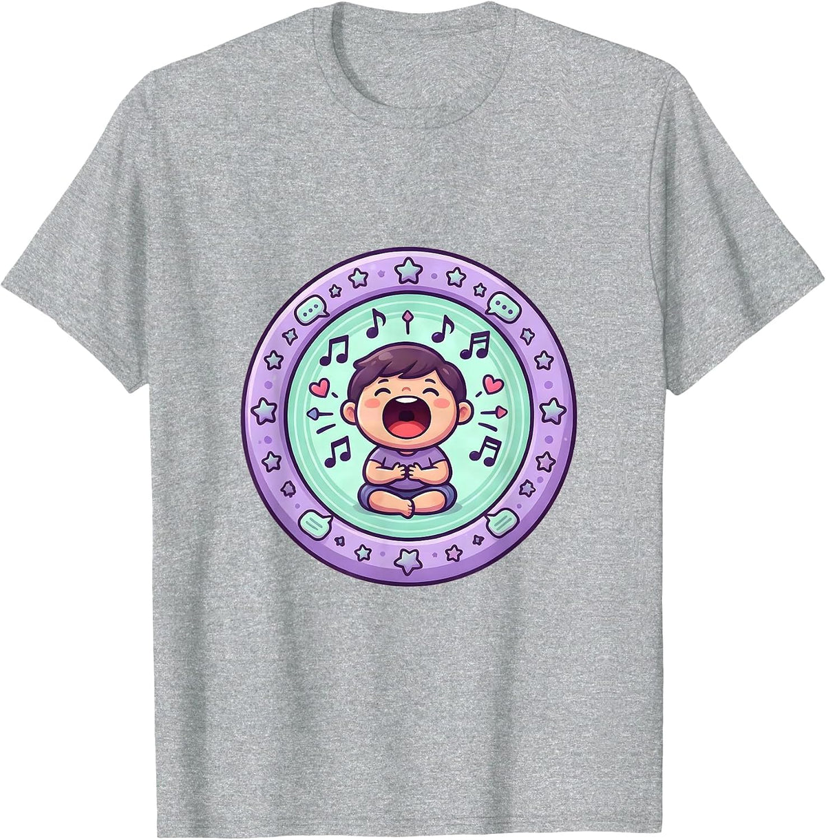 Men's SLP Child Finding Their Voice Silhouette Design T-Shirt - Heather Grey