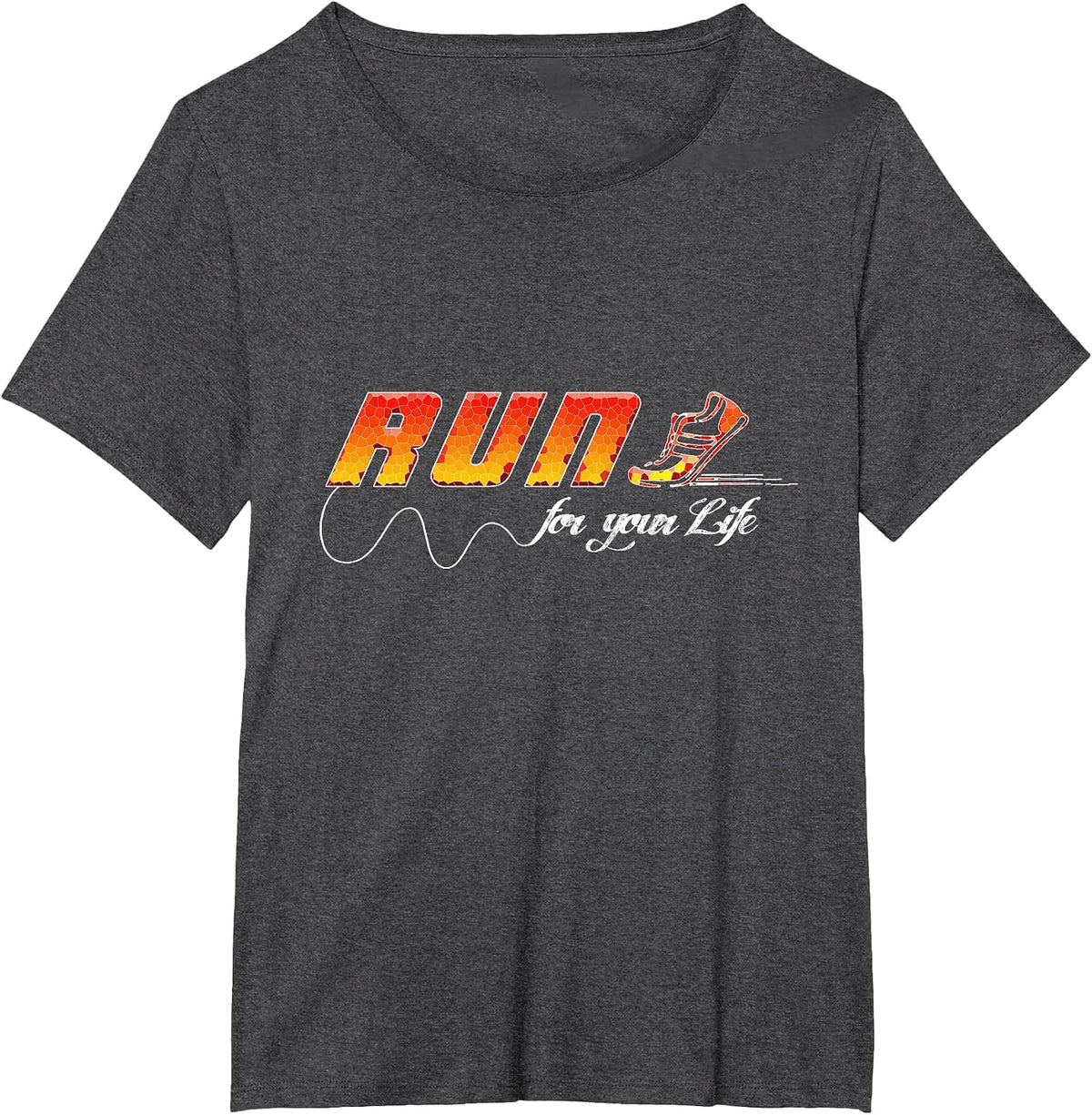 Funny Running Motivation Runner Humor 5K 10K Marathon Runner T-Shirt - Dark Heather Grey