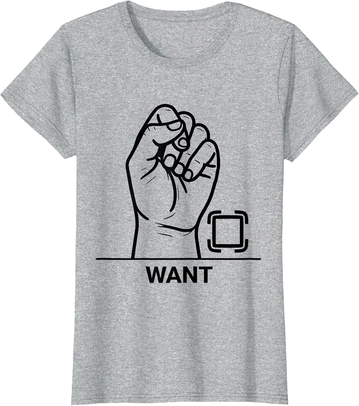 Women's Want Supportive AAC Speech Therapy Communication Advocacy T-Shirt - Heather Grey