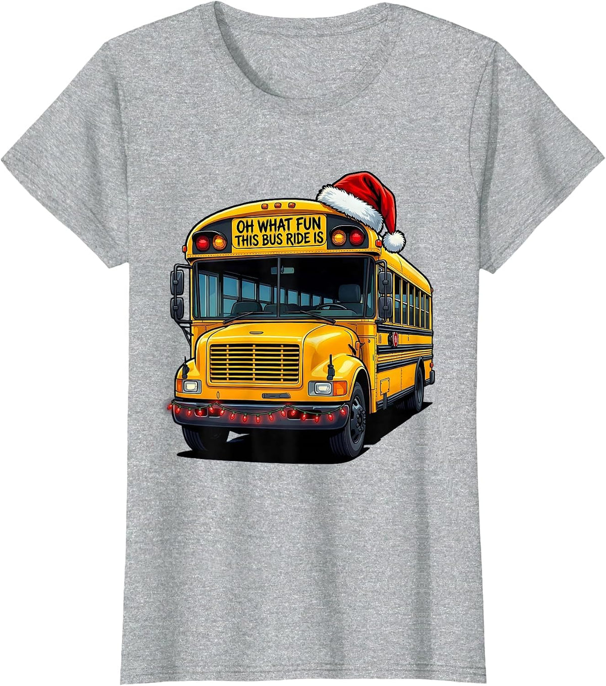 Oh What Fun This Bus Ride Is Funny School Bus Driver T-Shirt - Heather Grey