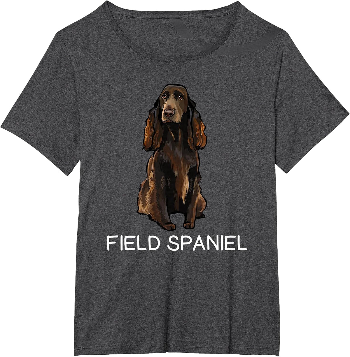 Field Spaniel Crazy Dog Lover T-Shirt - Dark Heather Grey