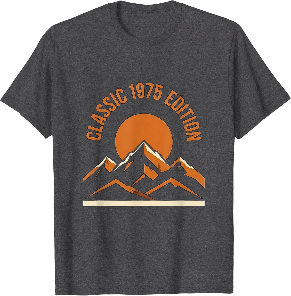 Classic 1975 Edition Vintage Birthday Design T-Shirt - Dark Heather Grey