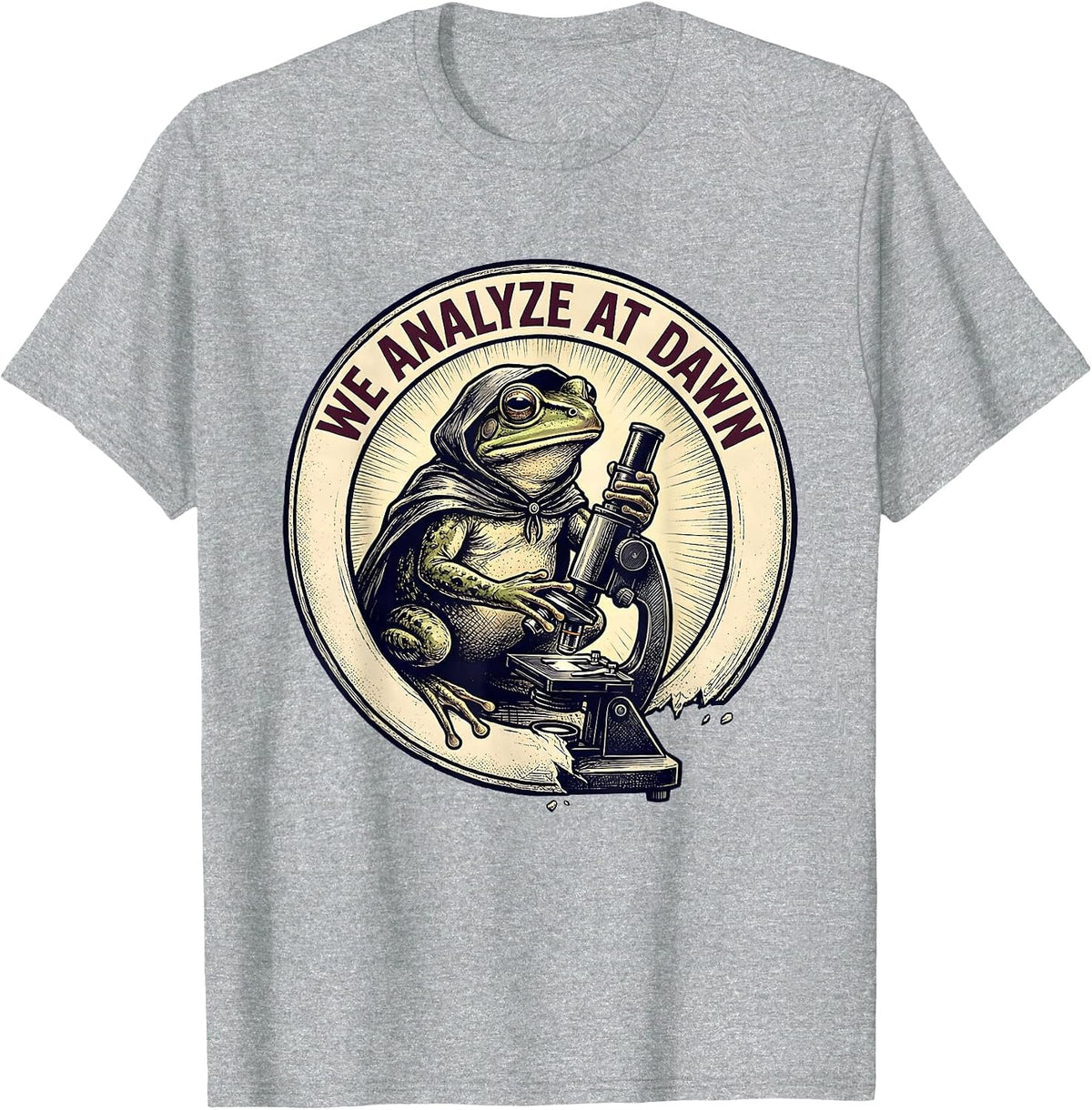 Men's We Analyze At Dawn Funny Frog Teacher Profession Humor T-Shirt - Heather Grey