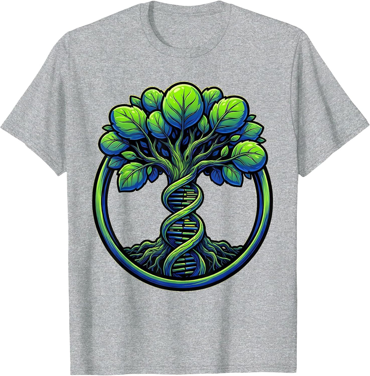 Men's DNA Tree of Life Science Teacher Graphic T-Shirt - Heather Grey