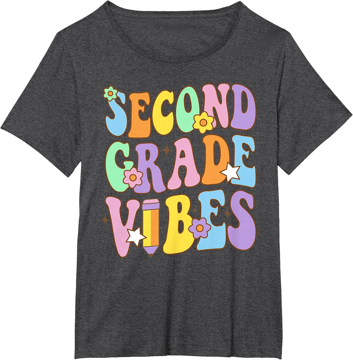 Second Grade Happy First Day of School 2ND Grade Back to T-Shirt - Dark Heather Grey