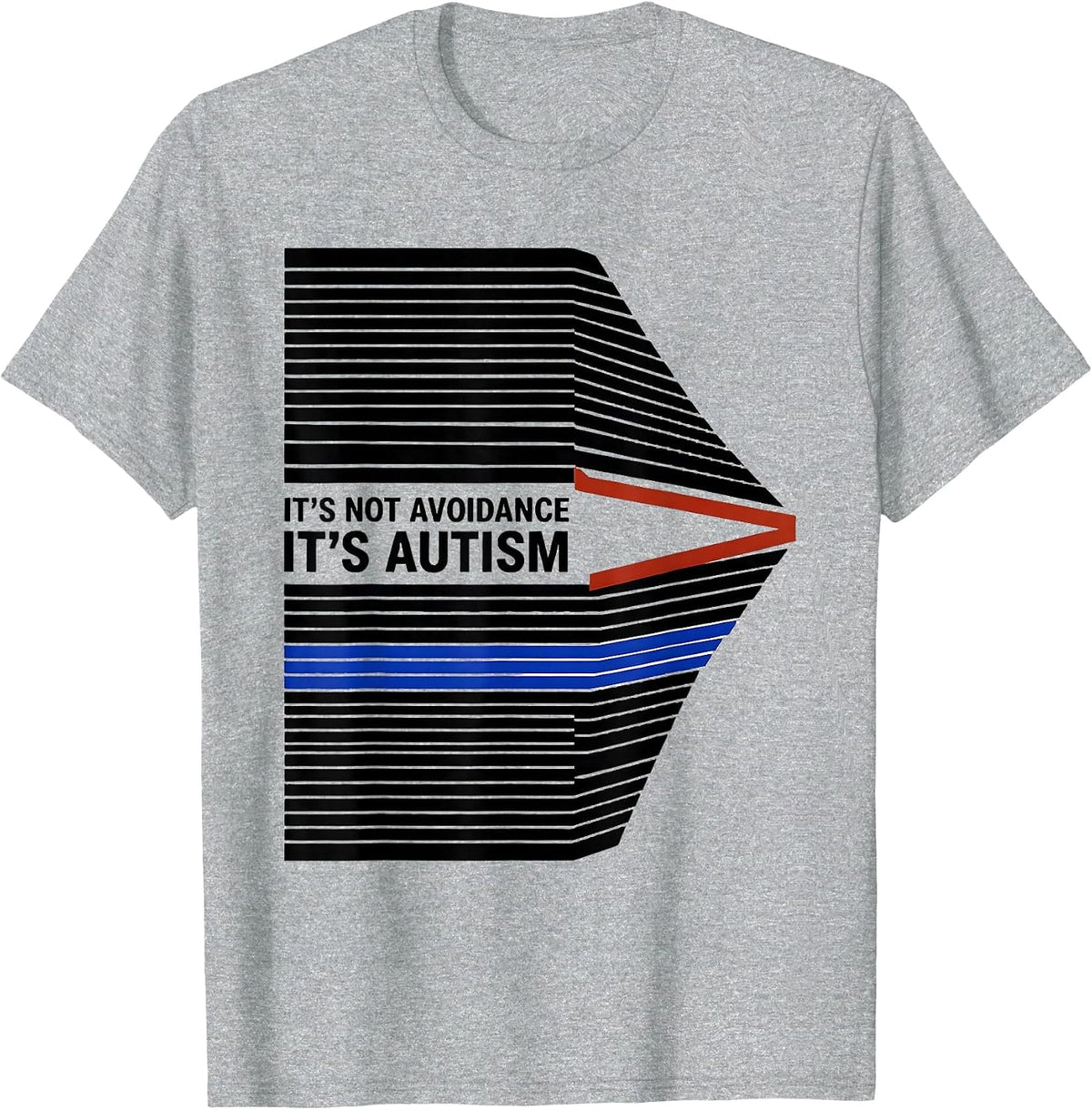 Men's It's Not Avoidance It's Autism Funny Neurodiversity T-Shirt - Heather Grey