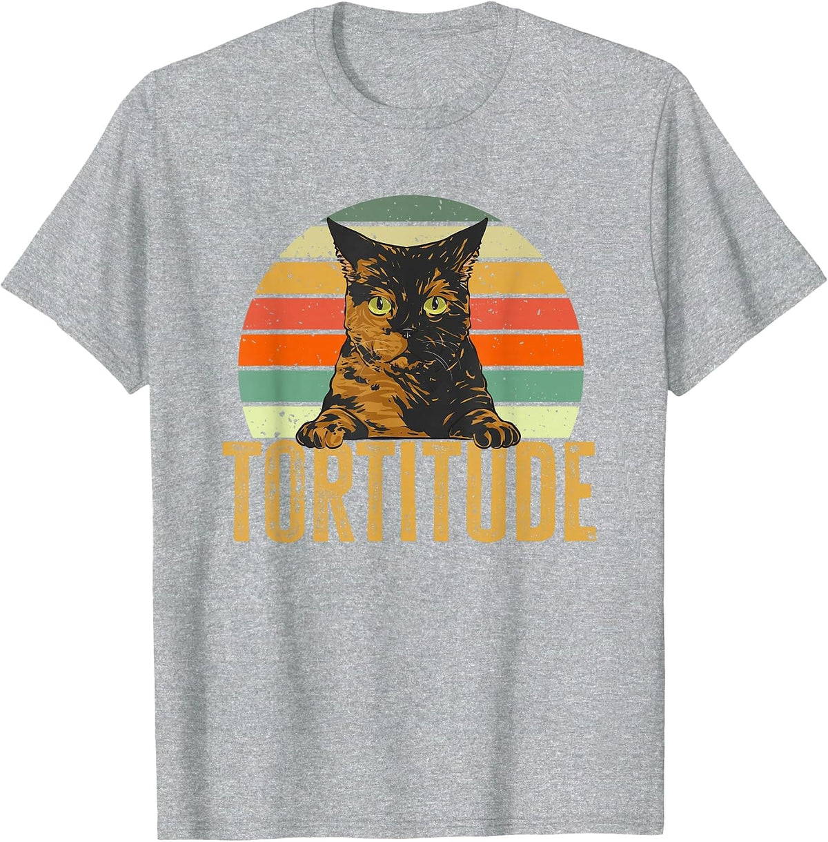 Tortitude Tortoiseshell Cat Tortie Cat T-Shirt - Heather Grey
