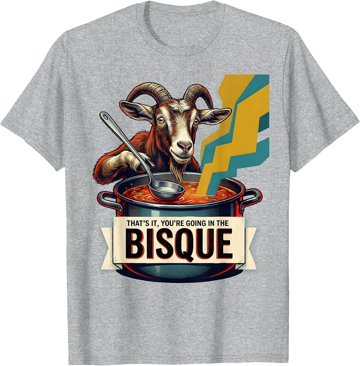 Men's That's It You're Going In The Bisque Retro Advertising T-Shirt - Heather Grey
