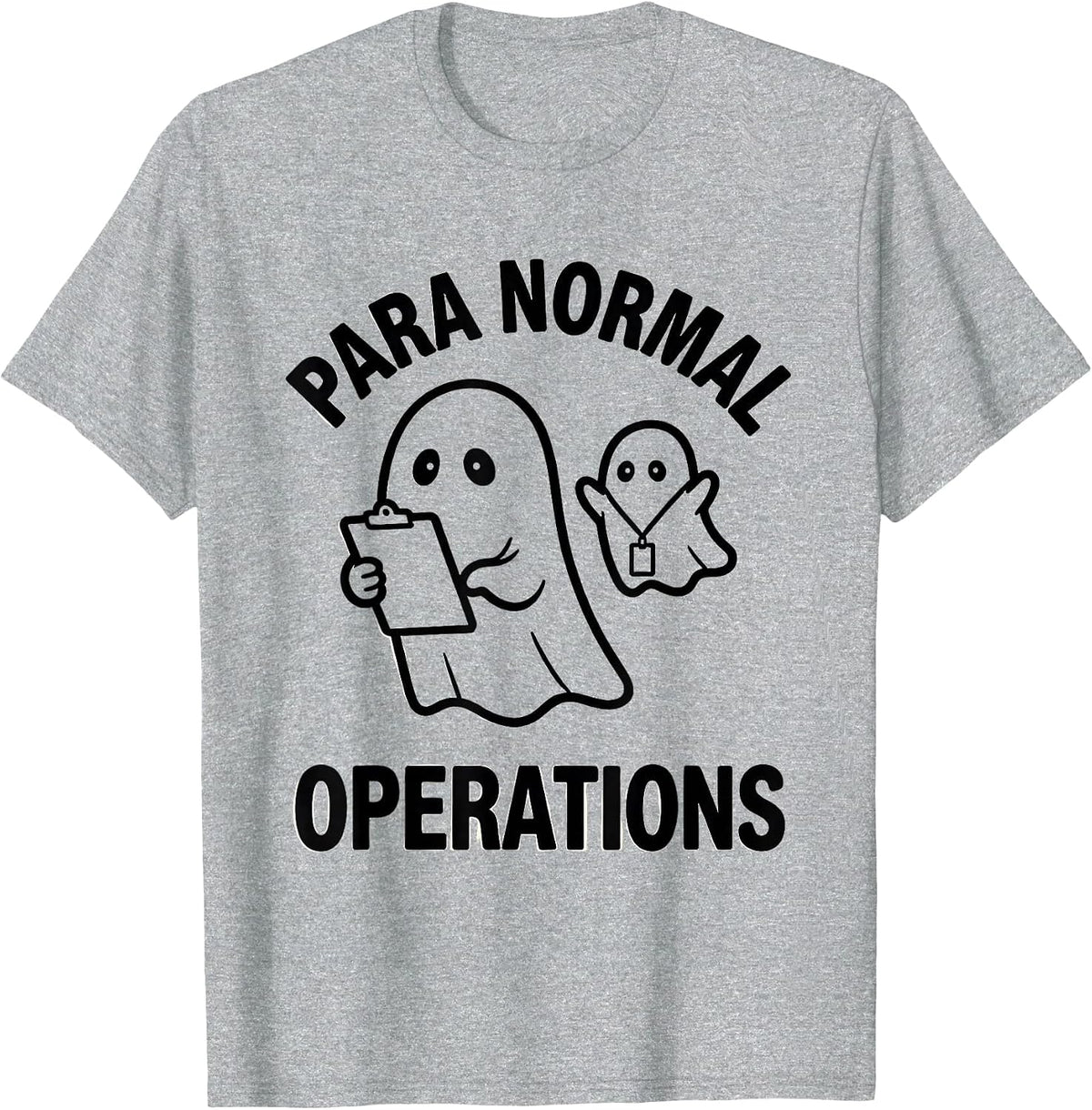 Men's Para Normal Operations Ghost Para Teacher Halloween Humor T-Shirt - Heather Grey