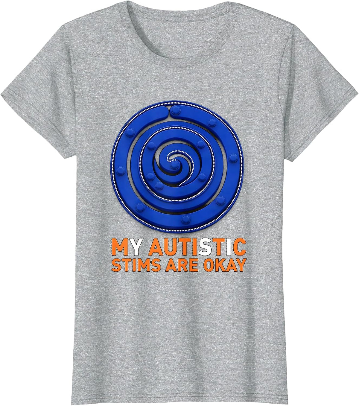 Women's My Autistic Stims Are Okay Funny Neurodivergent Awareness T-Shirt - Heather Grey