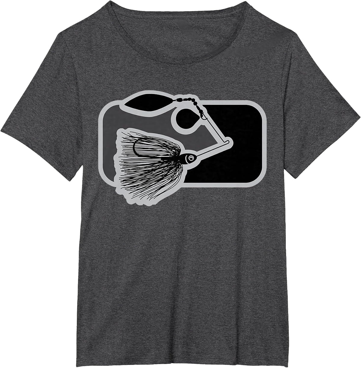 Spinnerbait, Bass Fishing, Fisherman, Fishing Lure T-Shirt - Dark Heather Grey
