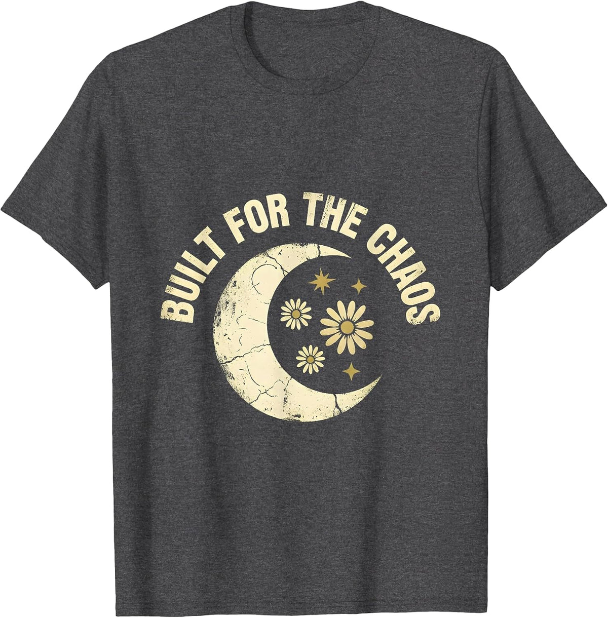 Built for the Chaos Middle School Teacher Design T-Shirt - Dark Heather Grey