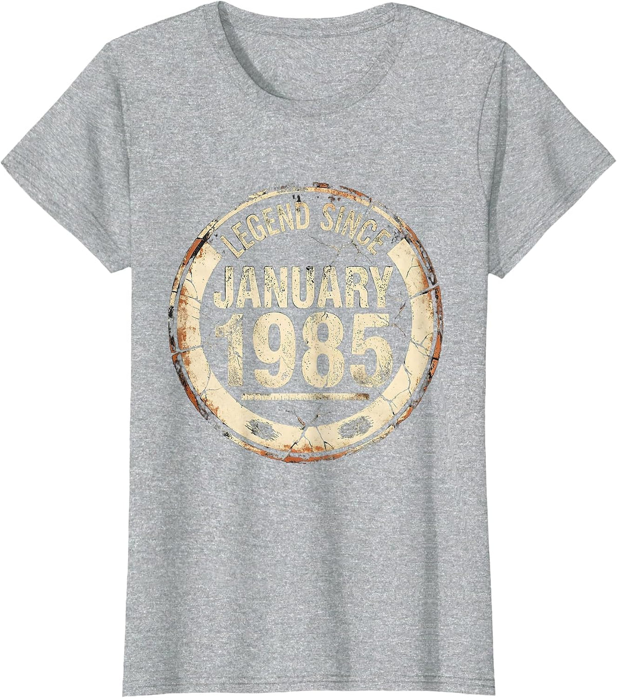 Legend Since January 1985 Vintage Birthday Milestone Gift T-Shirt - Heather Grey