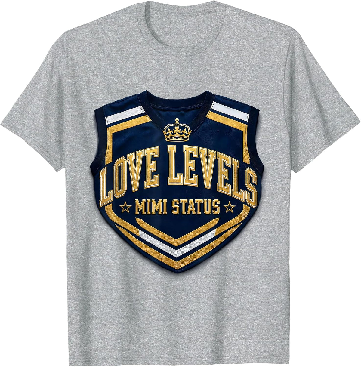 Men's Love Levels Mimi Status Grandmother Design T-Shirt - Heather Grey