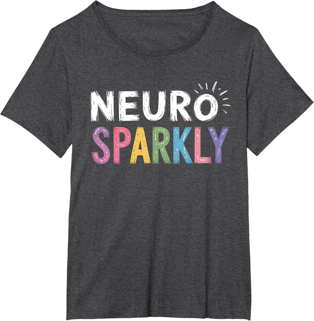Neuro Sparkly SPED Teacher Autism Awareness Neurodiversity T-Shirt - Dark Heather Grey