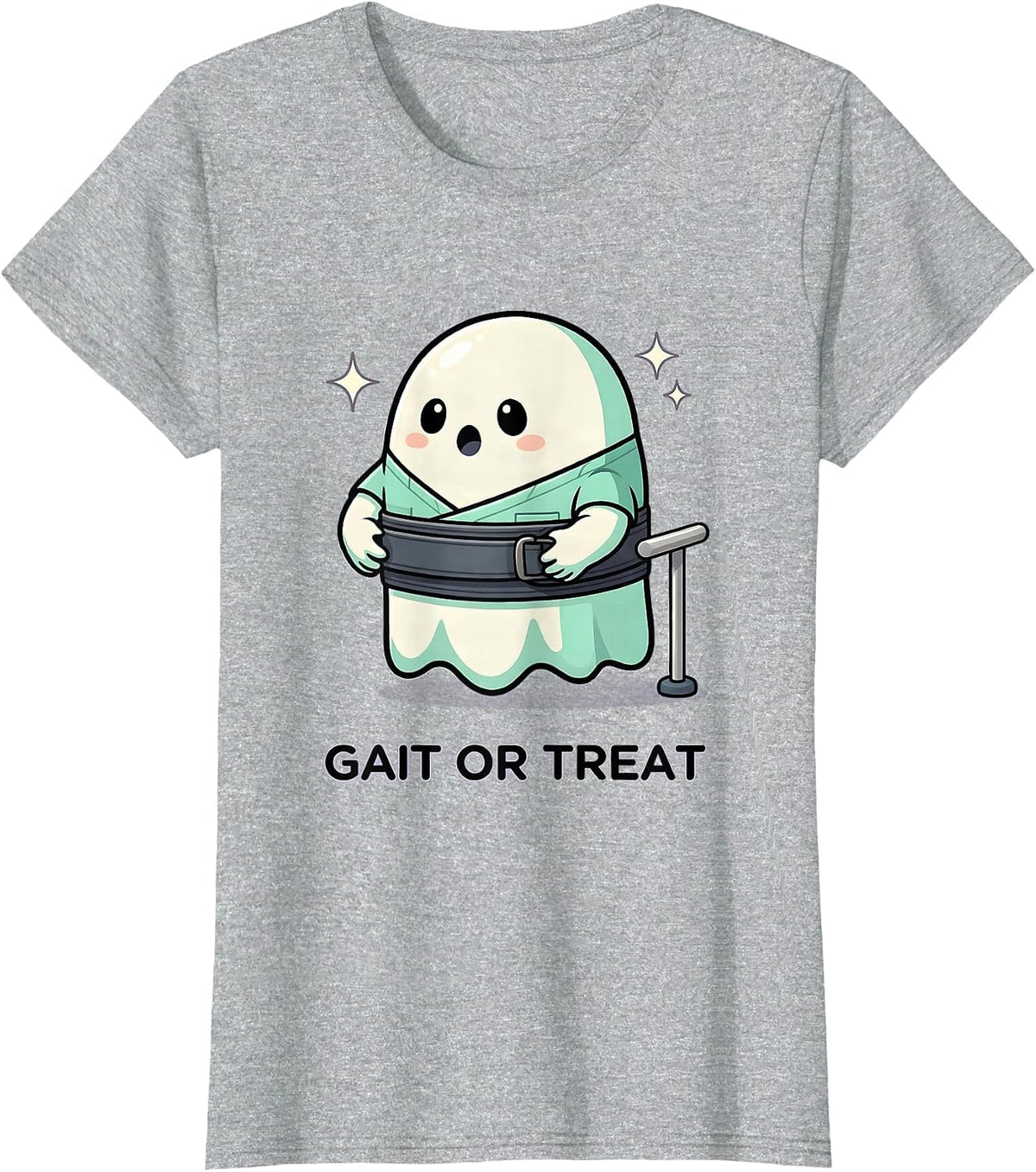 Gait Or Treat Funny Physical Therapist Halloween Humor T-Shirt - Heather Grey