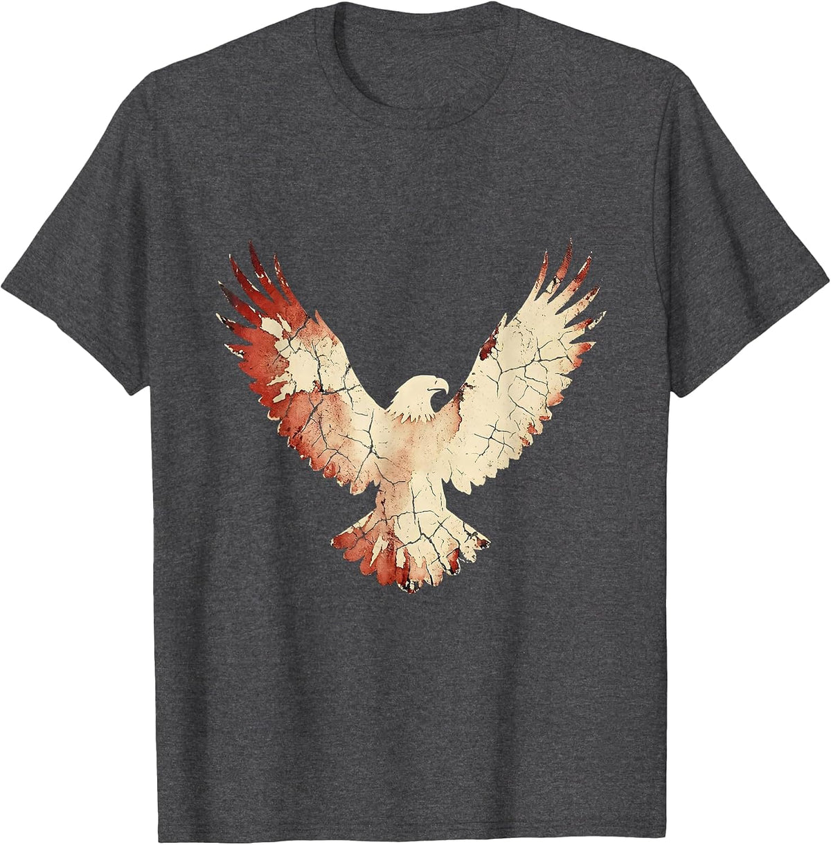 Land of the Free Vintage Motorcycle Desert Highway T-Shirt - Dark Heather Grey