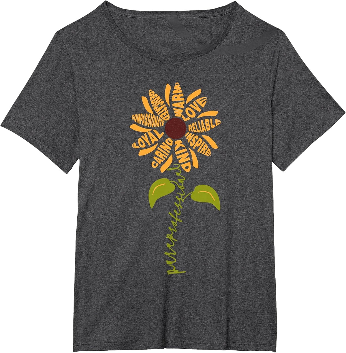 Paraprofessional para Sunflower Teacher Back to School T-Shirt - Dark Heather Grey