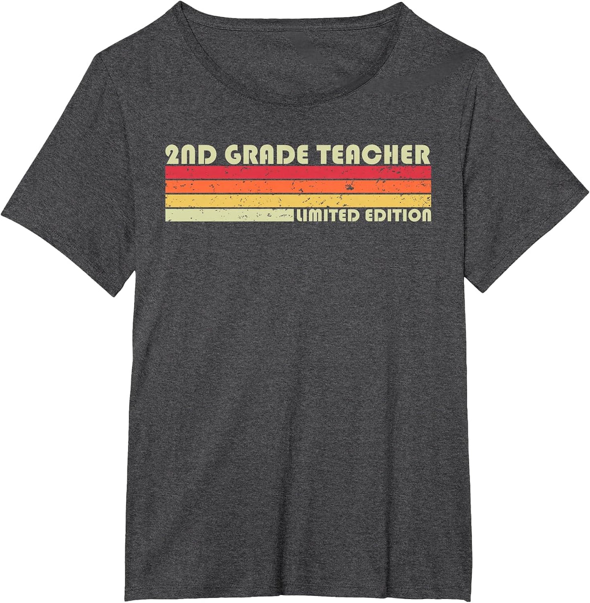 2ND Grade Teacher Funny Job Title Profession Birthday Worker T-Shirt - Dark Heather Grey