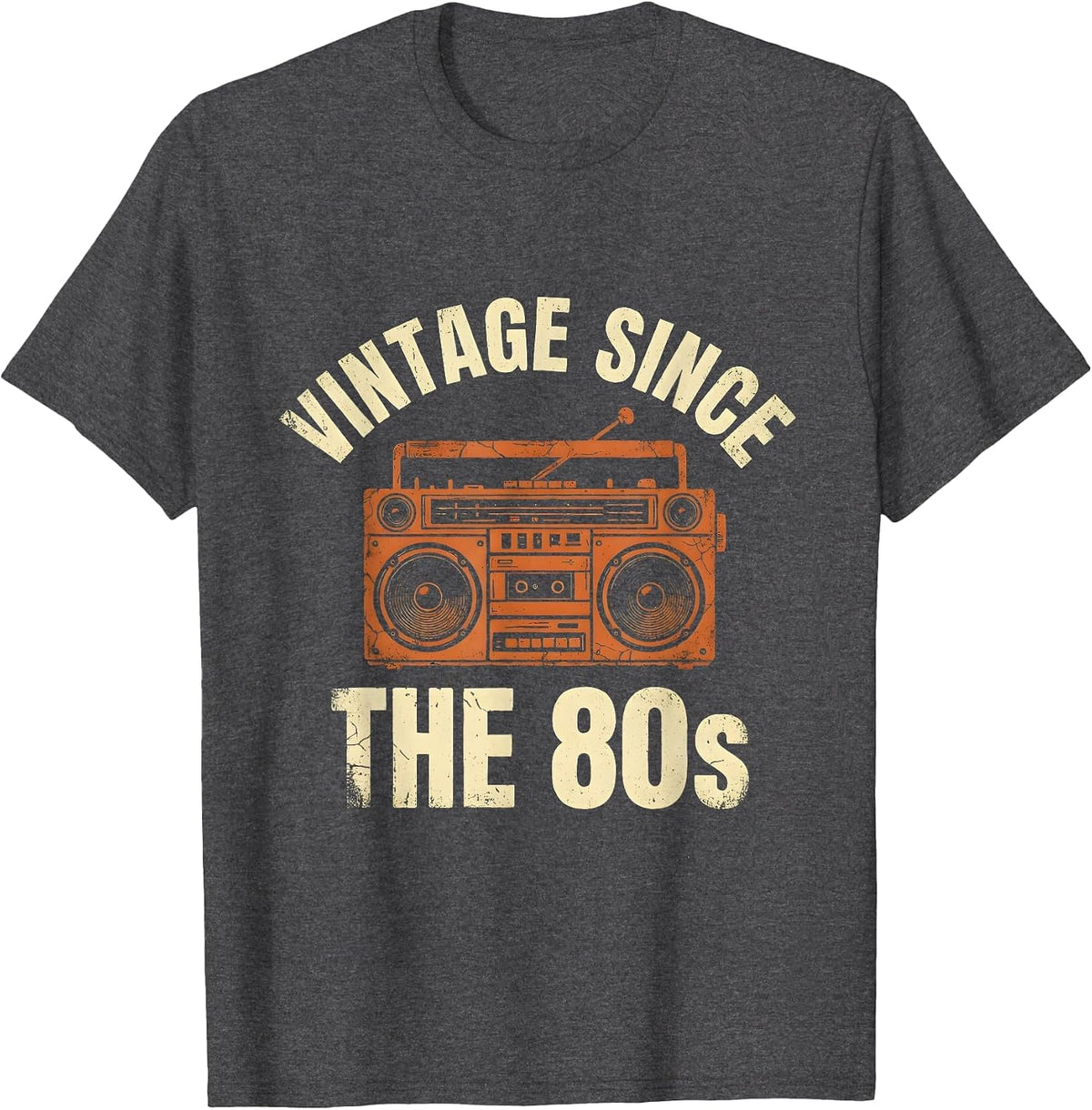 Vintage Since The 80s Retro Men's Design T-Shirt - Dark Heather Grey