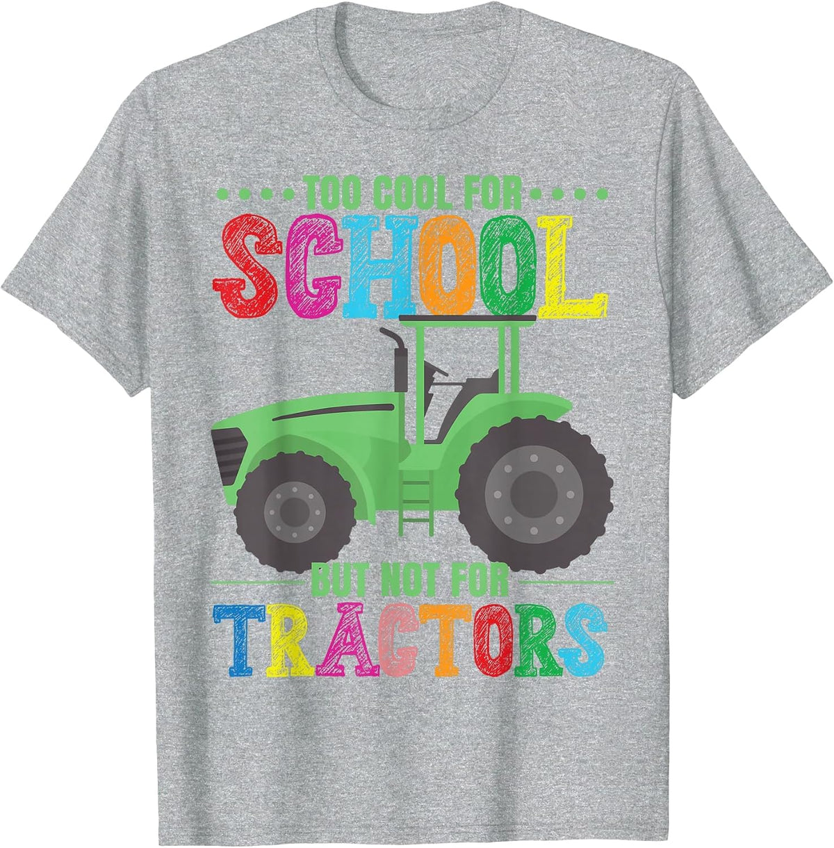 Farm Kids Boy Tractor T-Shirt - Heather Grey