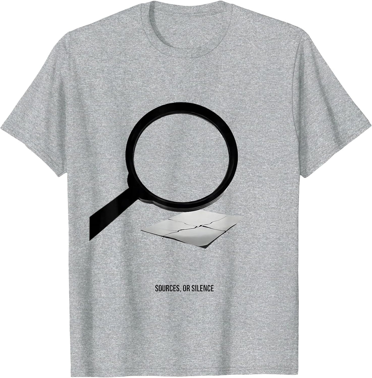Men's Sources Or Silence Funny History Teacher Classroom Humor T-Shirt - Heather Grey