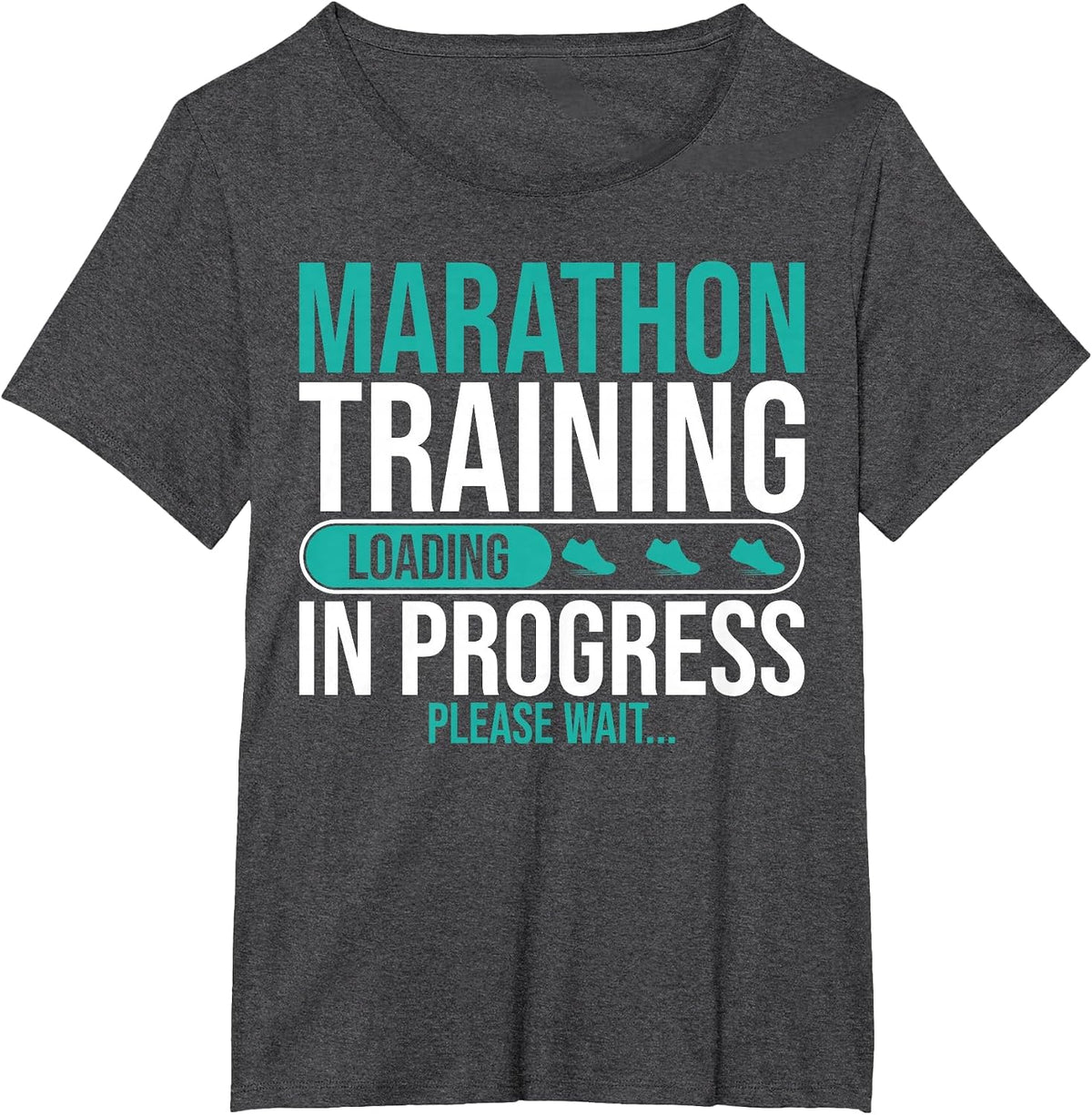 Marathon Training in Progress Marathons Finisher Running T-Shirt - Dark Heather Grey