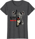 Women's Koala Tea Inspector Funny Koala Lover Animal Pun Humor T-Shirt - Dark Heather Grey