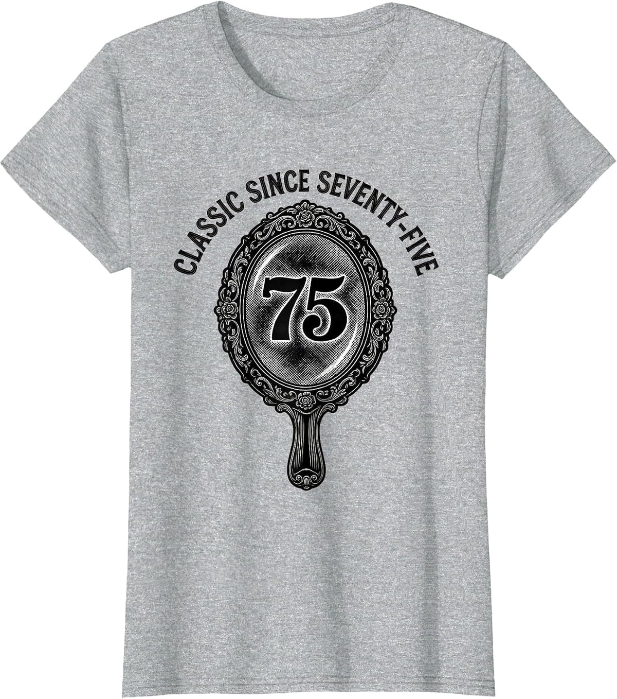 Classic Since Seventy-Five Vintage 1975 Design T-Shirt - Heather Grey