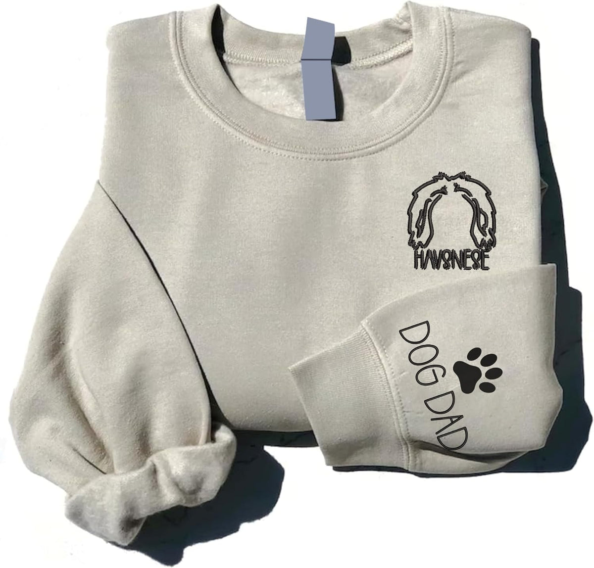 DILYPOD Embroidered Sweatshirt, Custom Dog Mom Shirt, Dog Mama Sweatshirt Women, Personalized Gift for Dog Lover - Havasnese