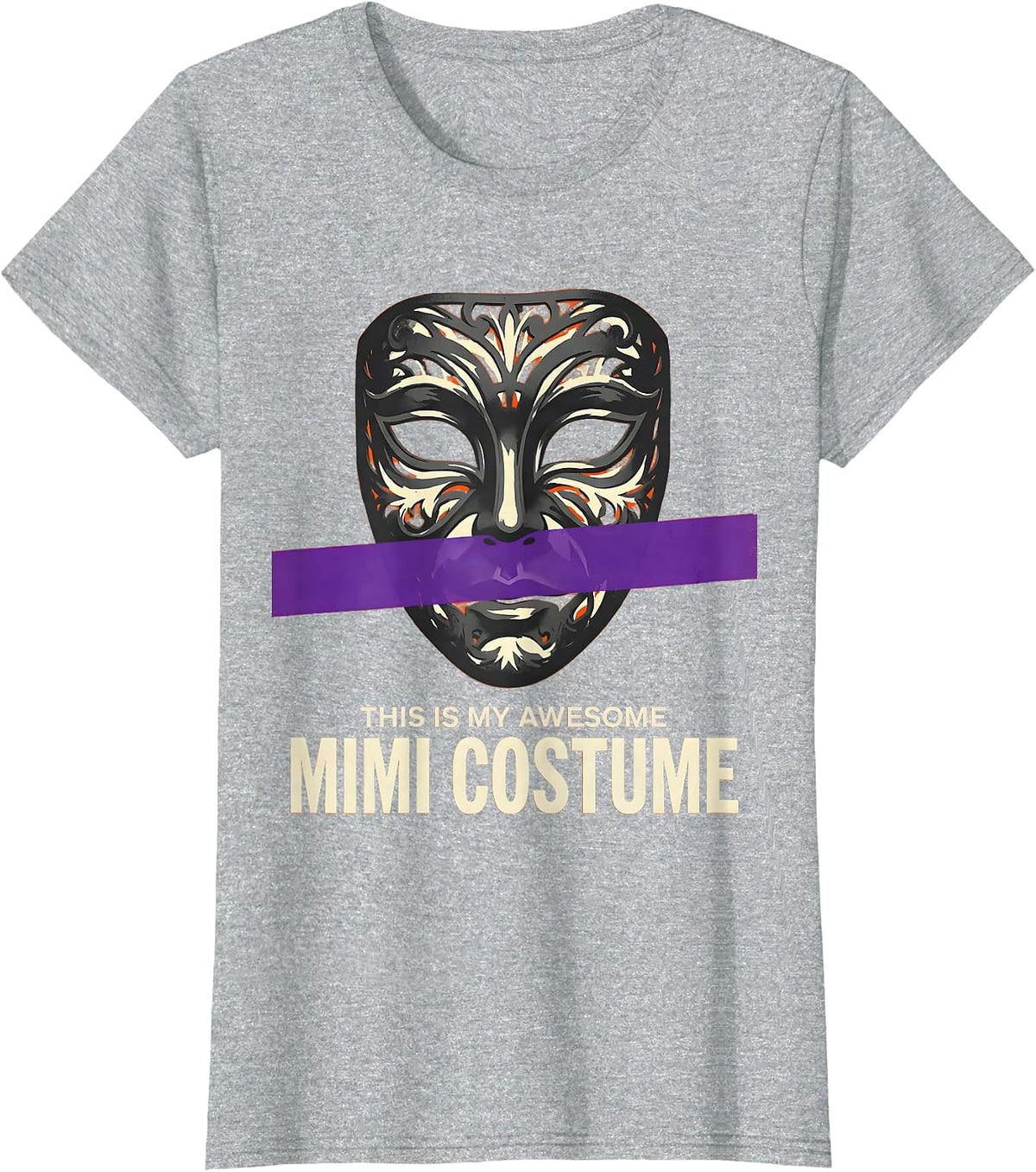 This Is My Awesome Mimi Costume Funny Halloween Family Role T-Shirt - Heather Grey