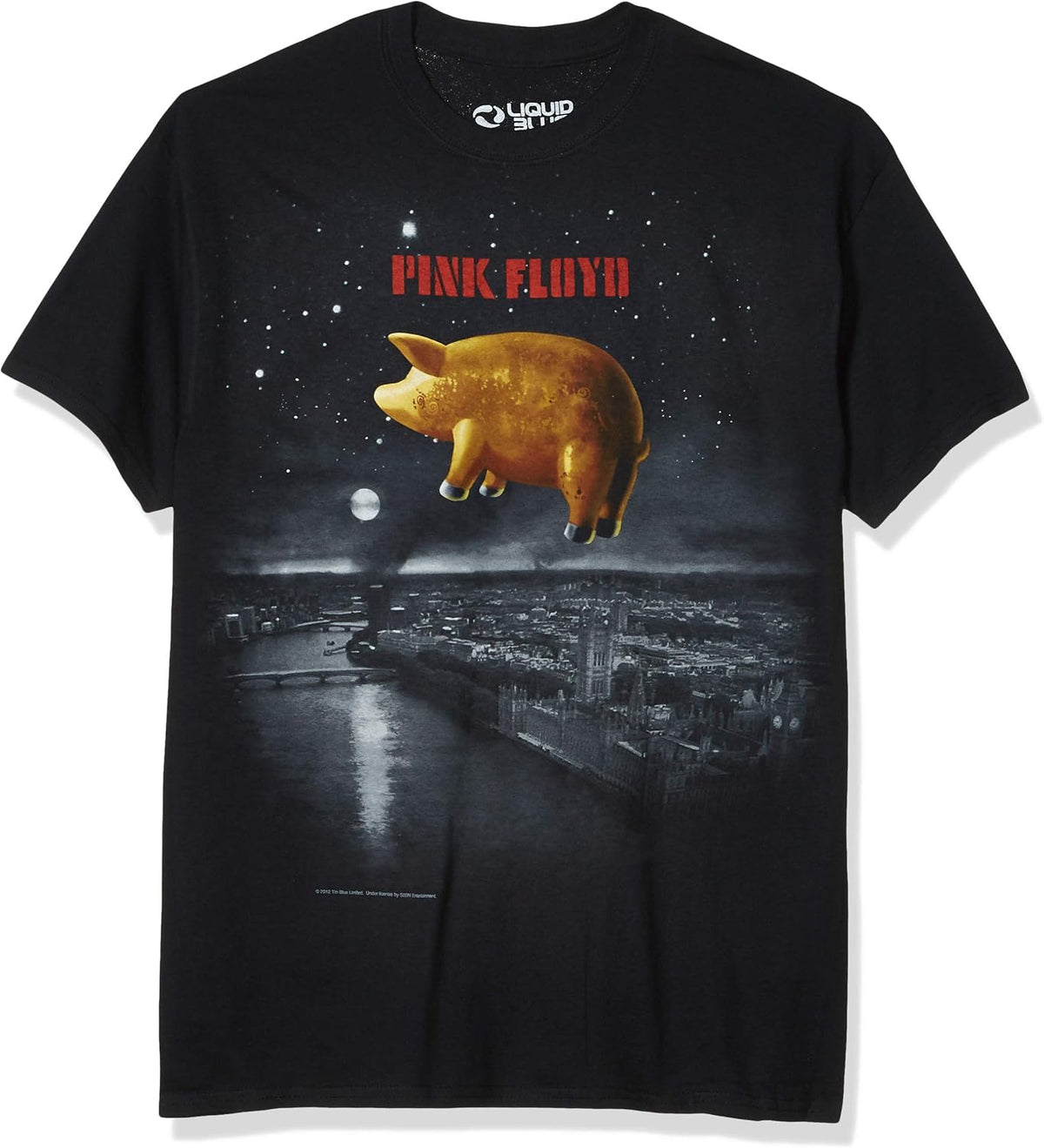 Liquid Blue Men's Pig Over London T-Shirt - Black
