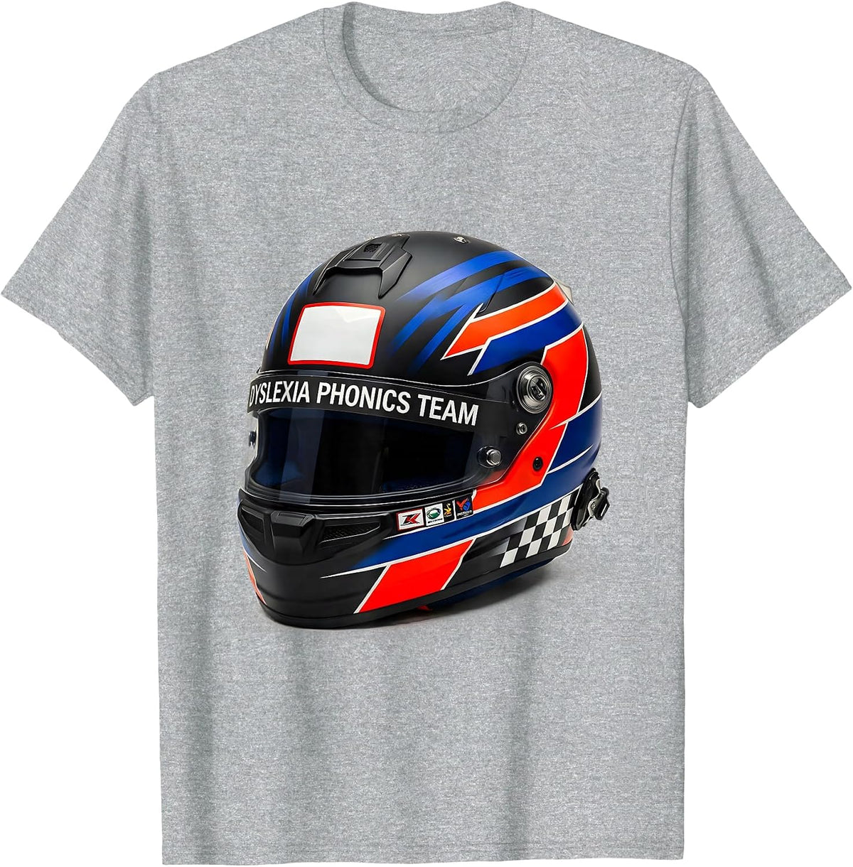 Men's Dyslexia Phonics Team Racing Livery Dyslexia Teacher Squad T-Shirt - Heather Grey