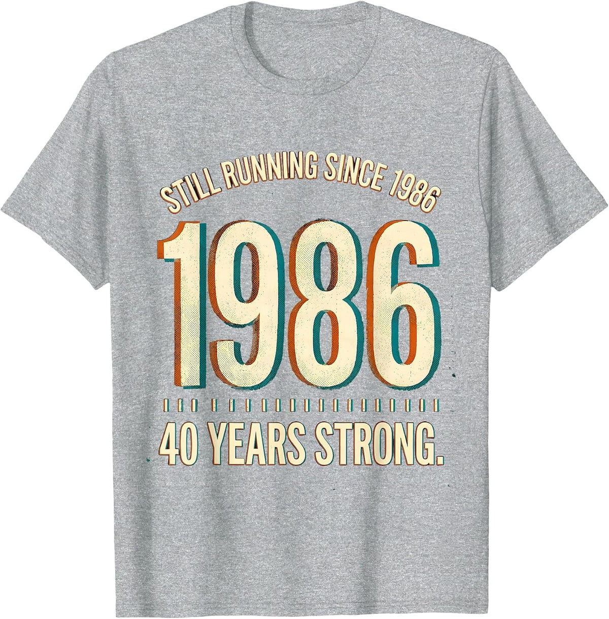 Men's Still Running Since 1986 — 40 Years Strong Vintage T-Shirt - Heather Grey