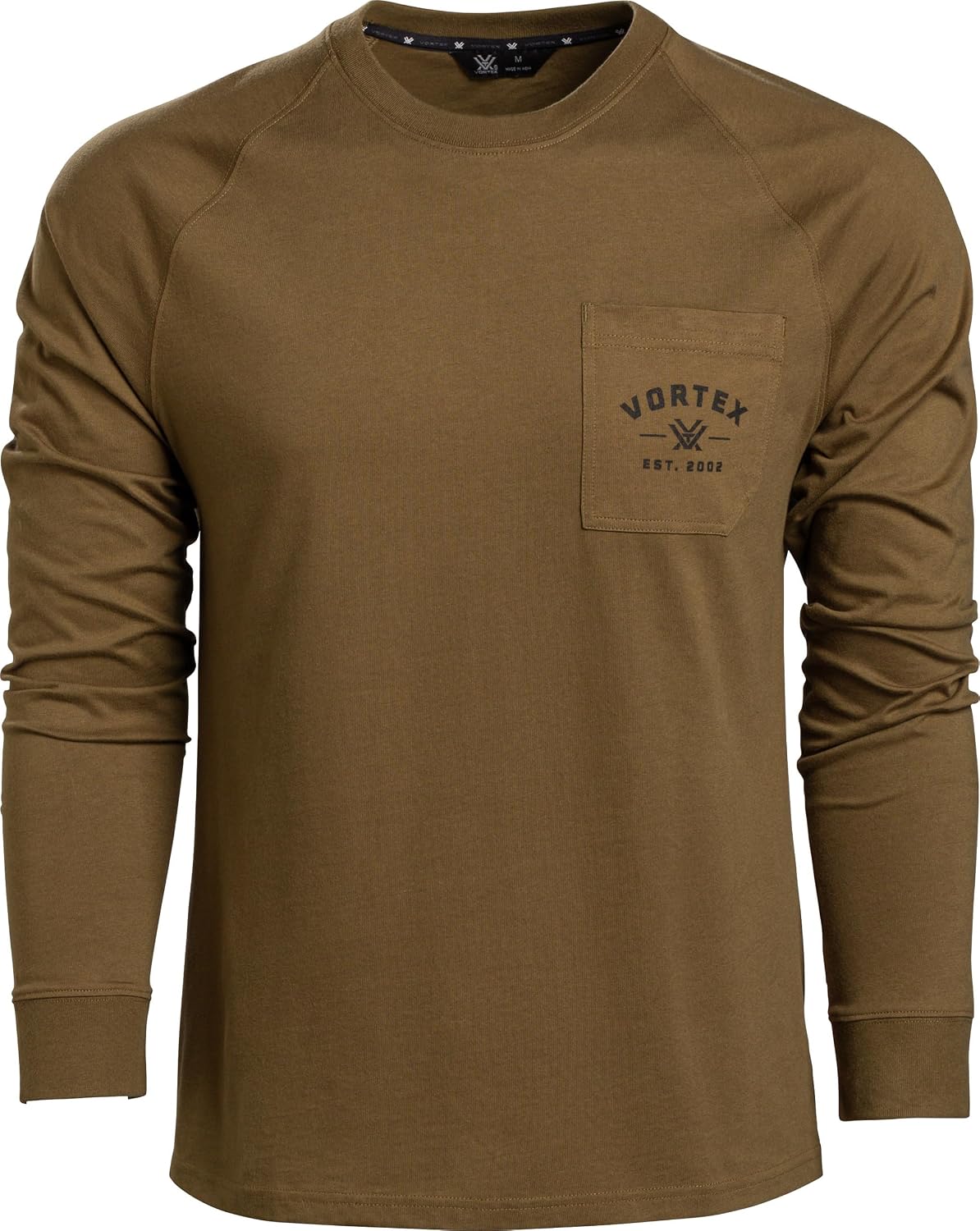 Vortex Men's Outland Heavyweight Long Sleeve Pocket T-Shirts - Dark Olive