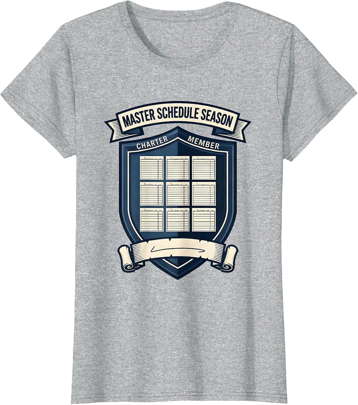 Charter Member Master Schedule Season Special Education T-Shirt - Heather Grey