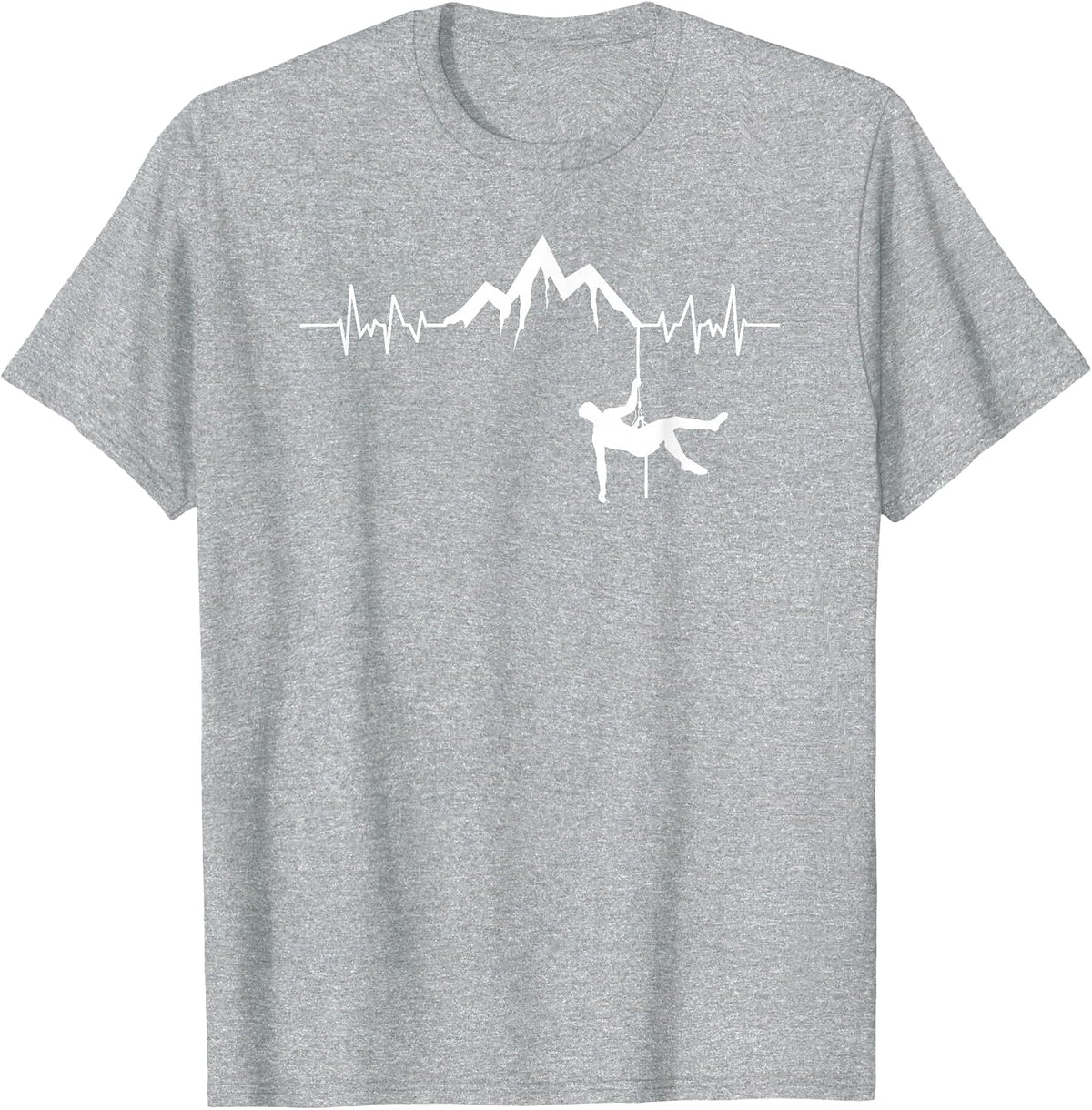 Spelunking Heartbeat Cave Exploring Diving Expert Spelunker T-Shirt - Heather Grey