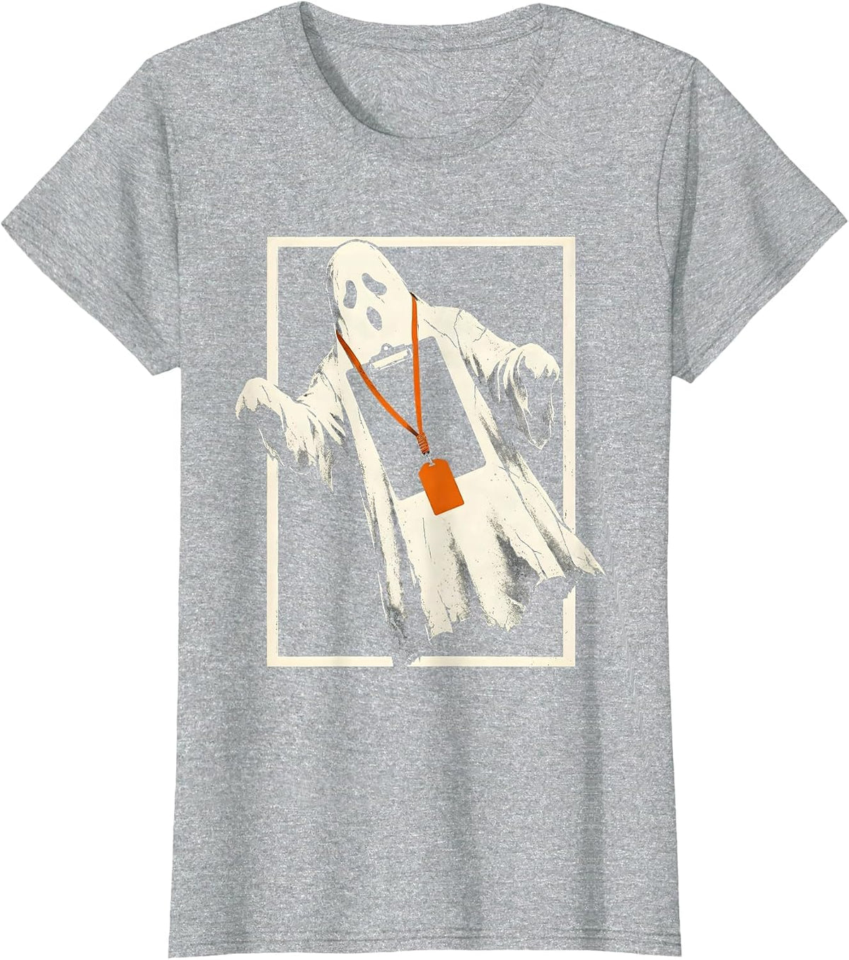 Enlarged Ghost Sheet Para Normal Activities SpEd Teacher T-Shirt - Heather Grey