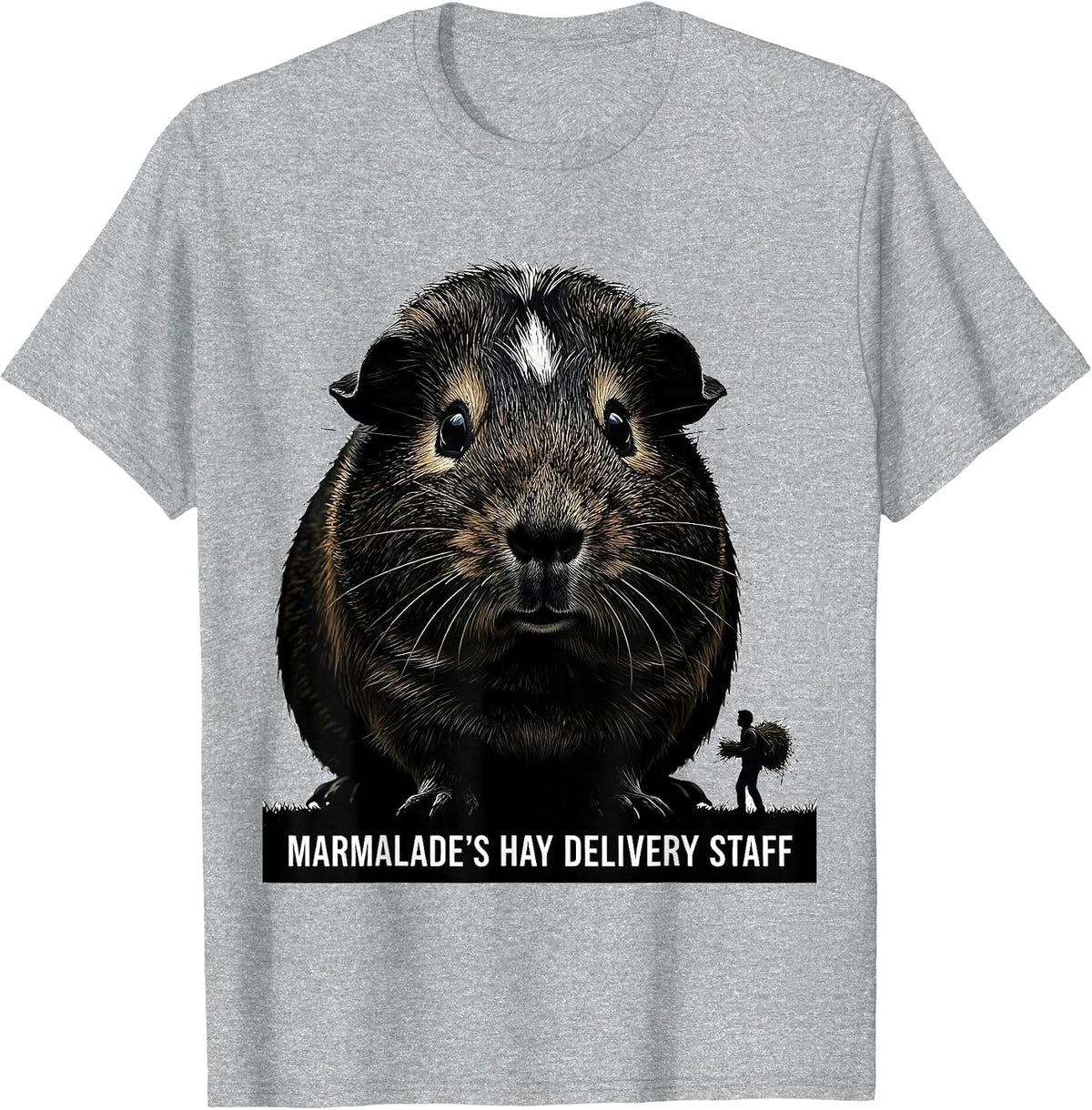 Men's Marmalade's Hay Delivery Staff Funny Guinea Pig Pet Lover T-Shirt - Heather Grey