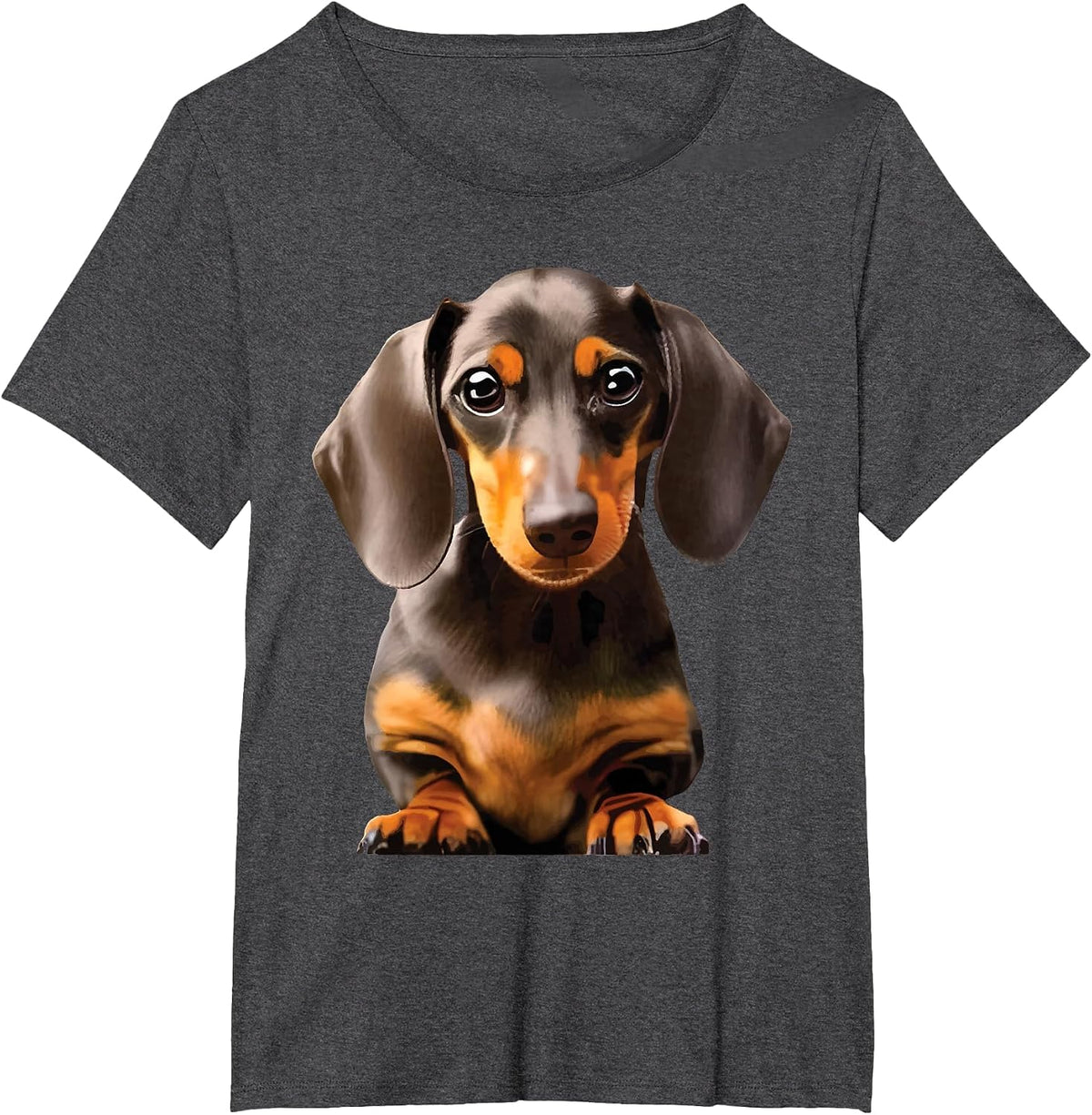 Dachshund Illustration - Dog Lover Animal Pet Trainer T-Shirt - Dark Heather Grey