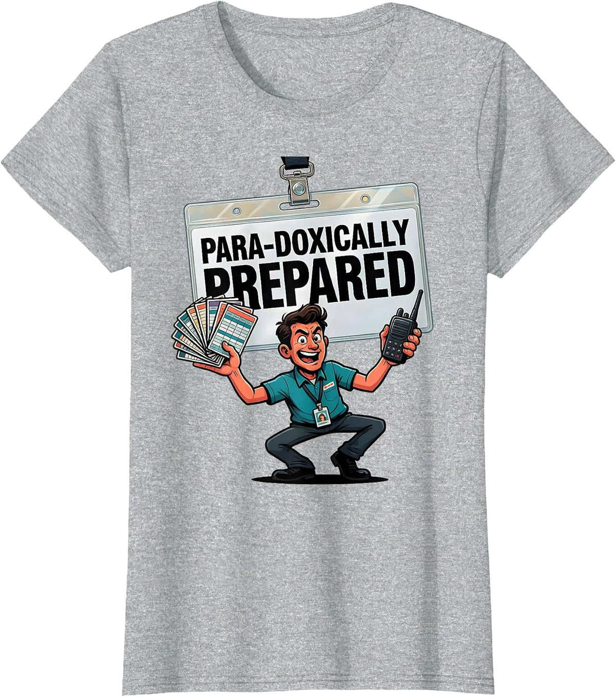 Women's Para-Doxically Prepared Funny Paraprofessional Paraeducator T-Shirt - Heather Grey