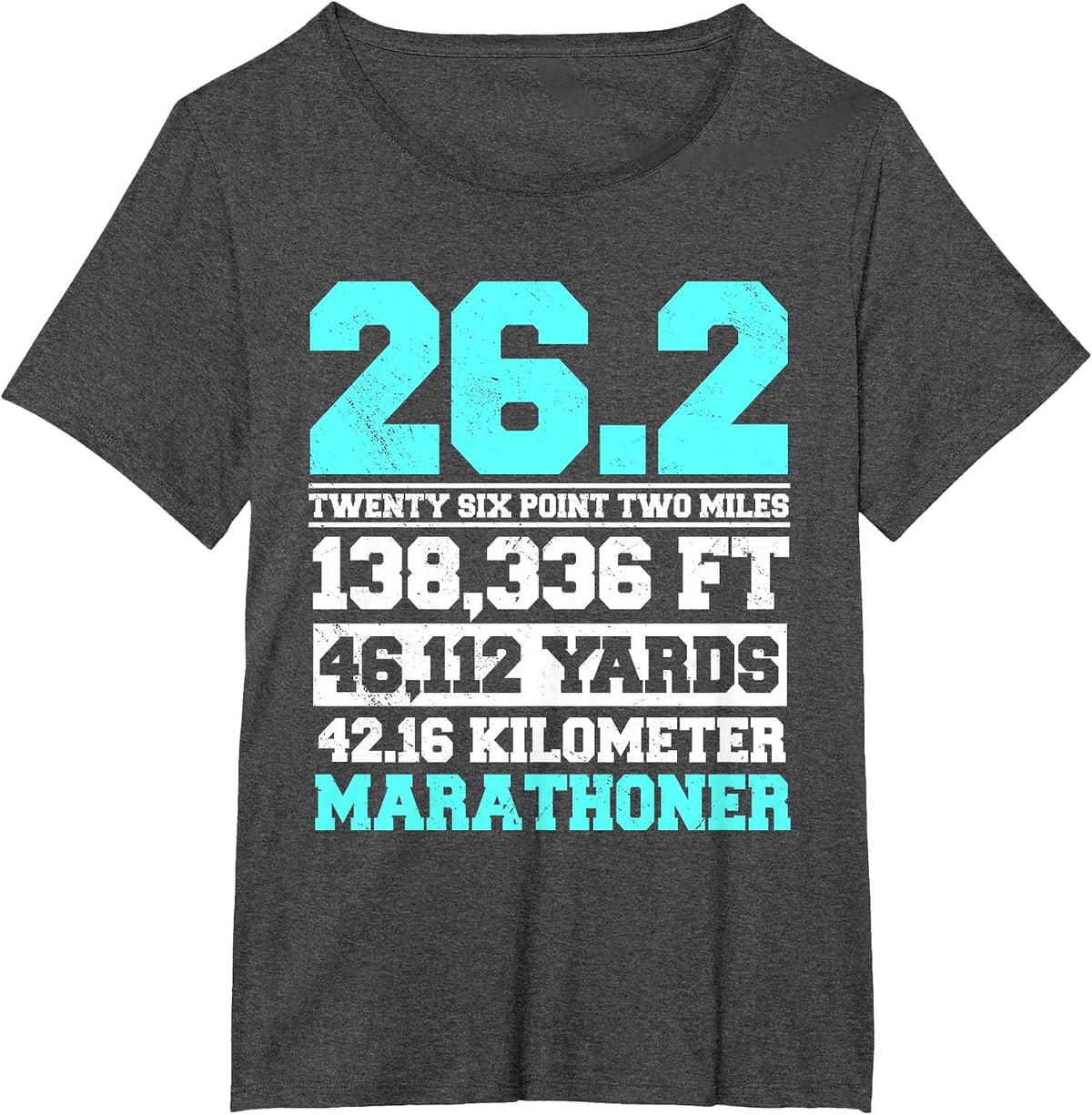 Marathoner Marathon Runner Running Shoes Foot Race T-Shirt - Dark Heather Grey