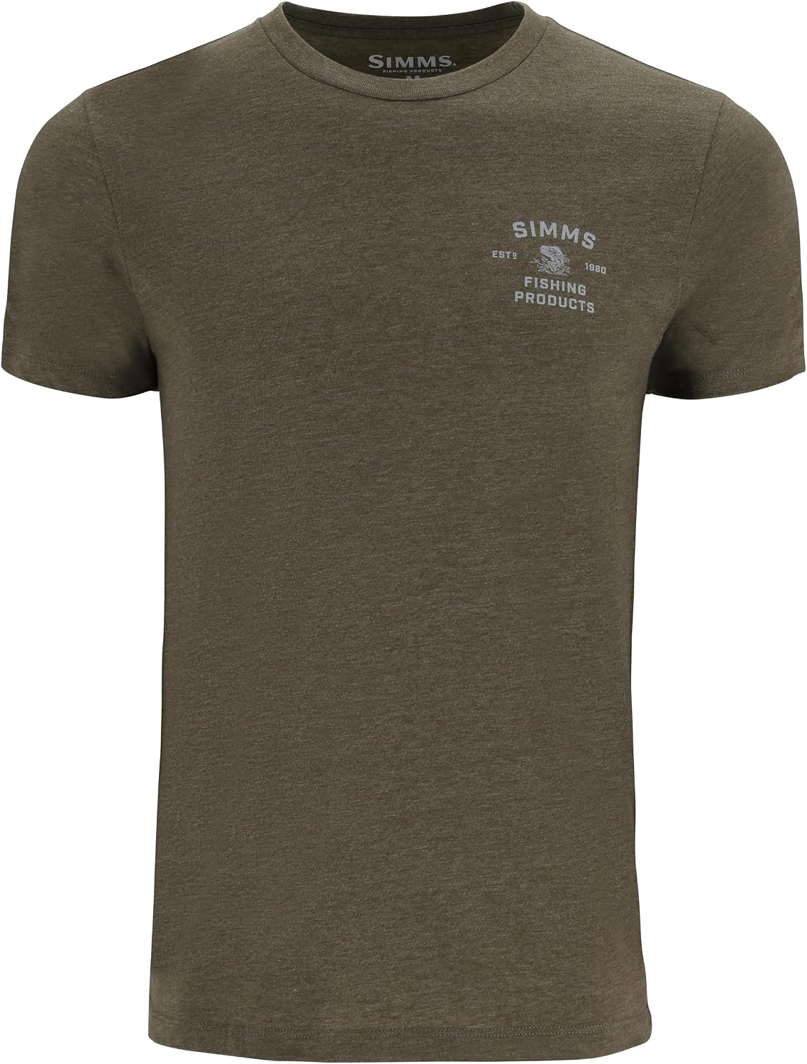 Simms Men's M’s Stacked Bass T-Shirt - Military Heather