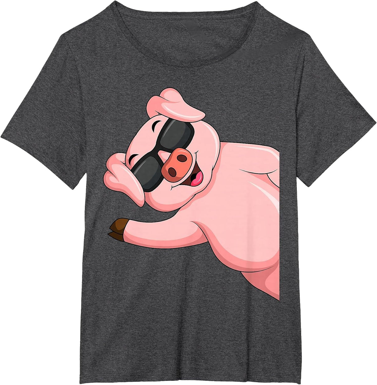 Pigs Children Boys Girls Pig T-Shirt - Dark Heather Grey
