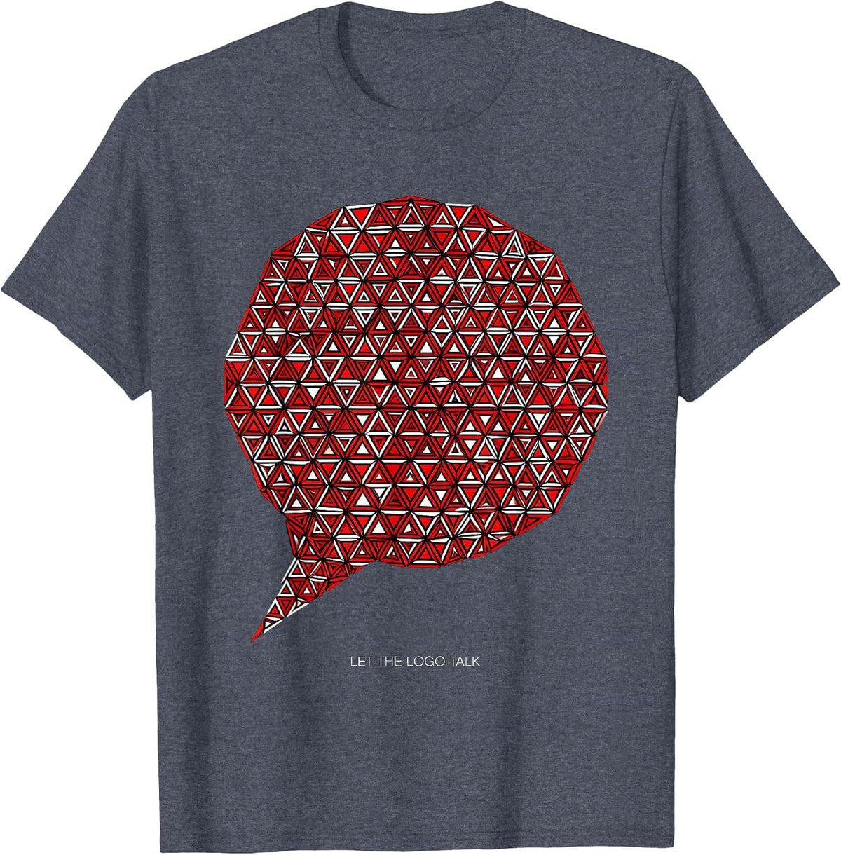 Let the Logo Talk Bold Graphic Design T-Shirt - Heather Blue
