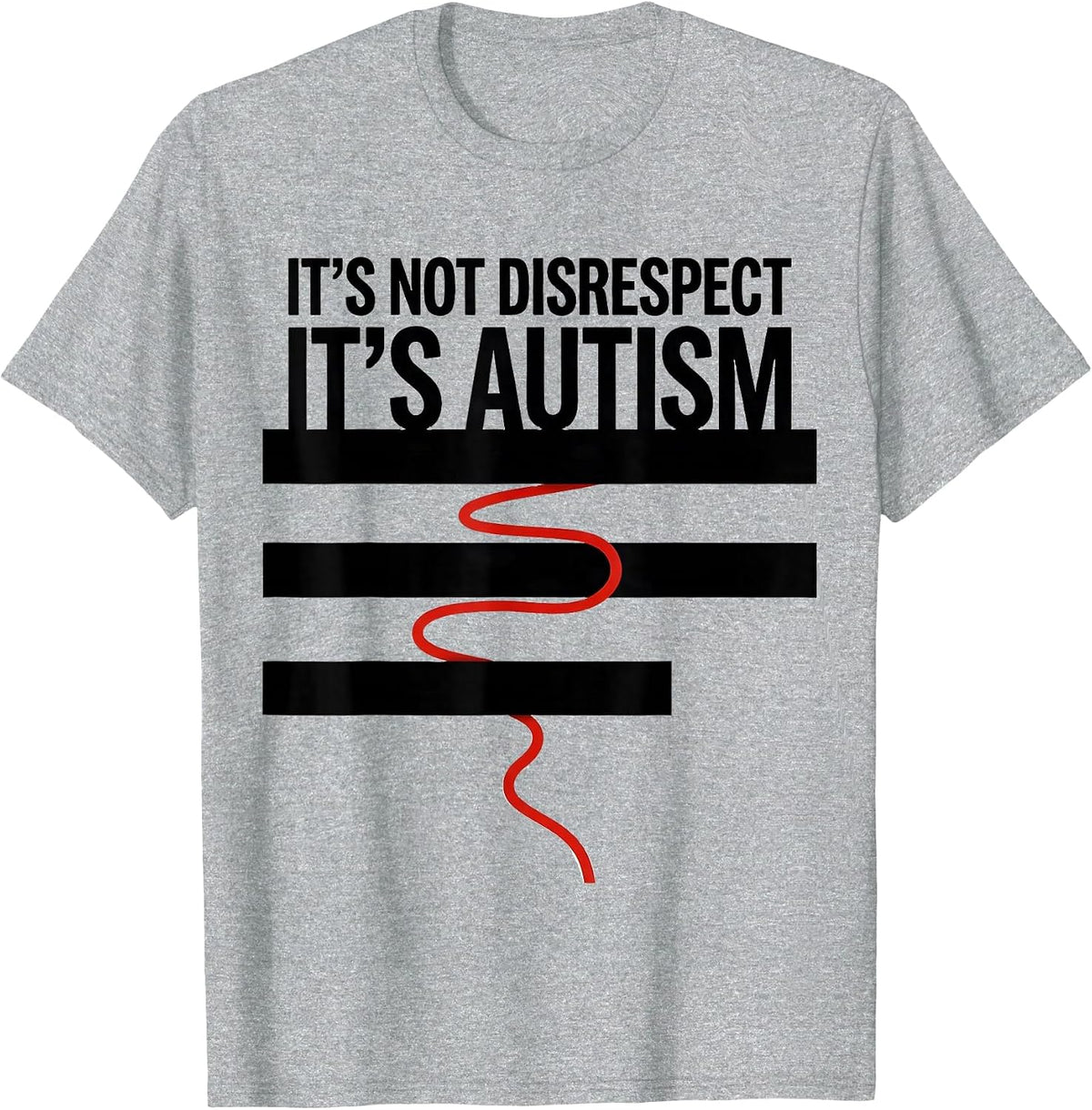 Men's It's Not Disrespect It's Autism Funny Neurodiversity T-Shirt - Heather Grey