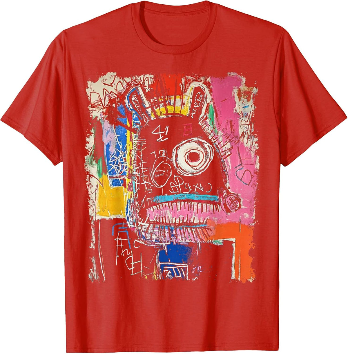 Fashion Abstract Art Men's Graffiti T-Shirt - Red