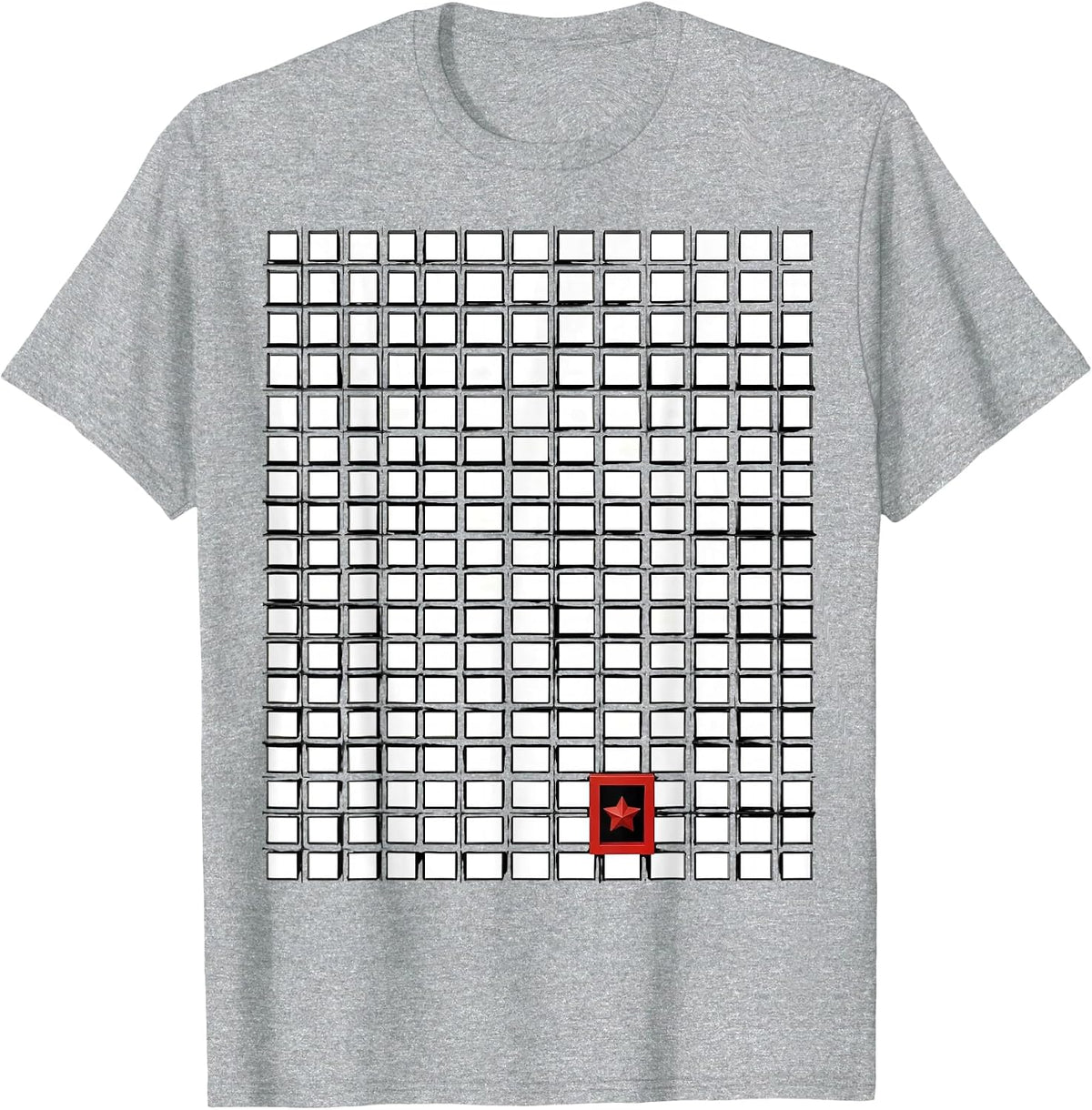 Men's Countdown Grid Teacher Winter Break Humor T-Shirt - Heather Grey