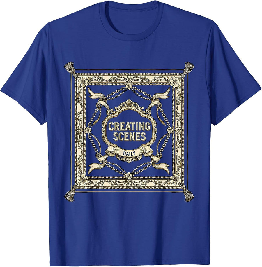 Creating Scenes Daily Graphic Design T-Shirt - Royal Blue