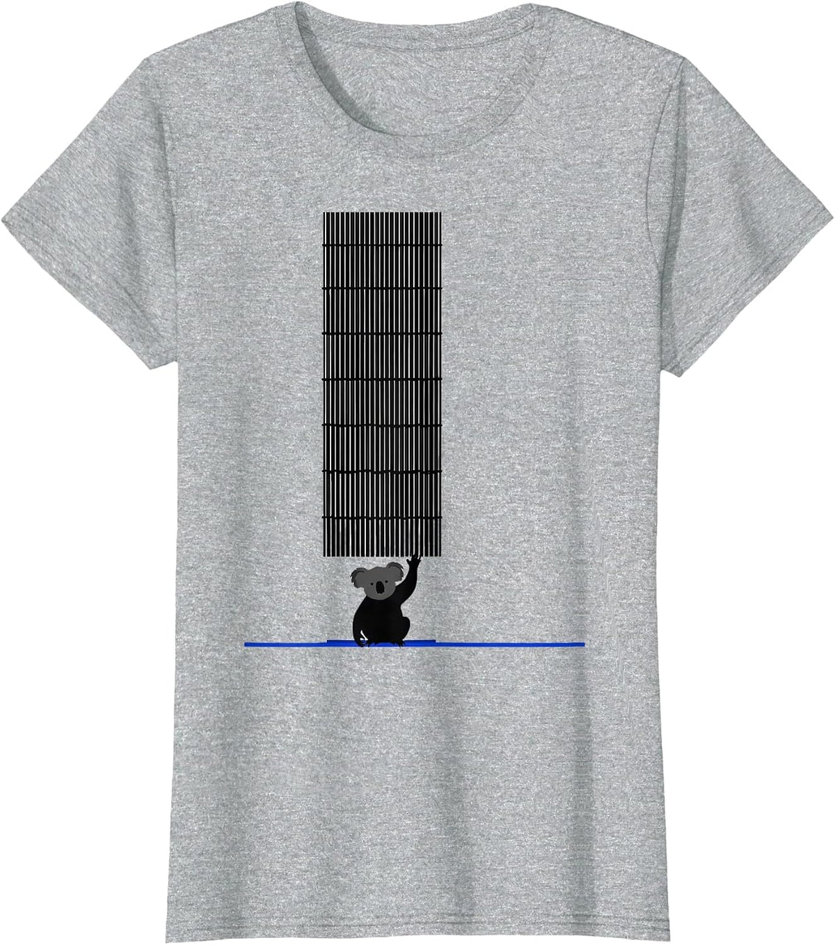 Koala Tick Tally Cute Animal Lover Humor T-Shirt - Heather Grey